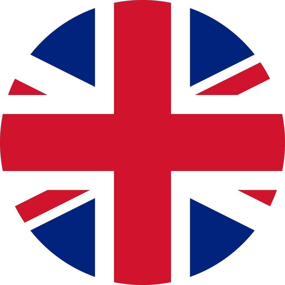 united kingdom flag rounded icon uk flag union jack vector