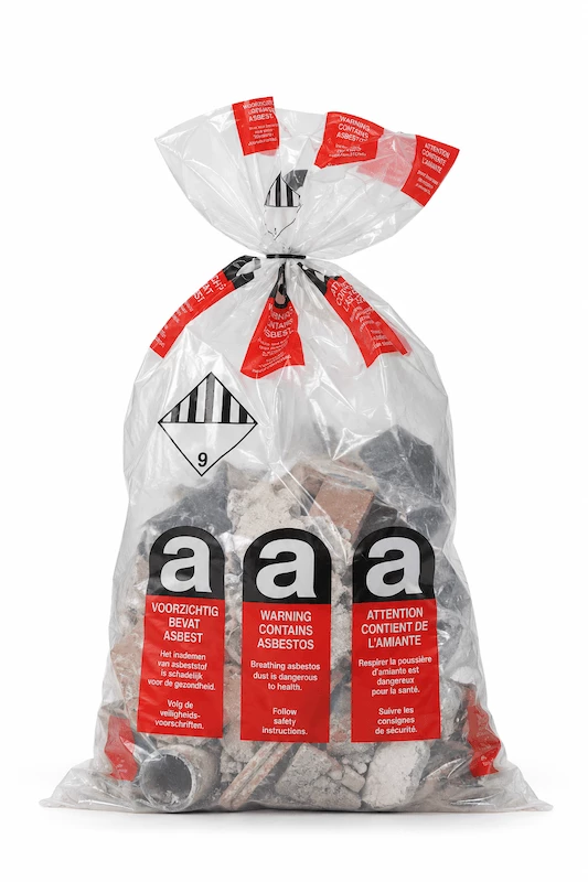 LDPE Doorzichtige Asbestzak (80x120cm) 1 LDPE Doorzichtige Asbestzak (80x120cm)